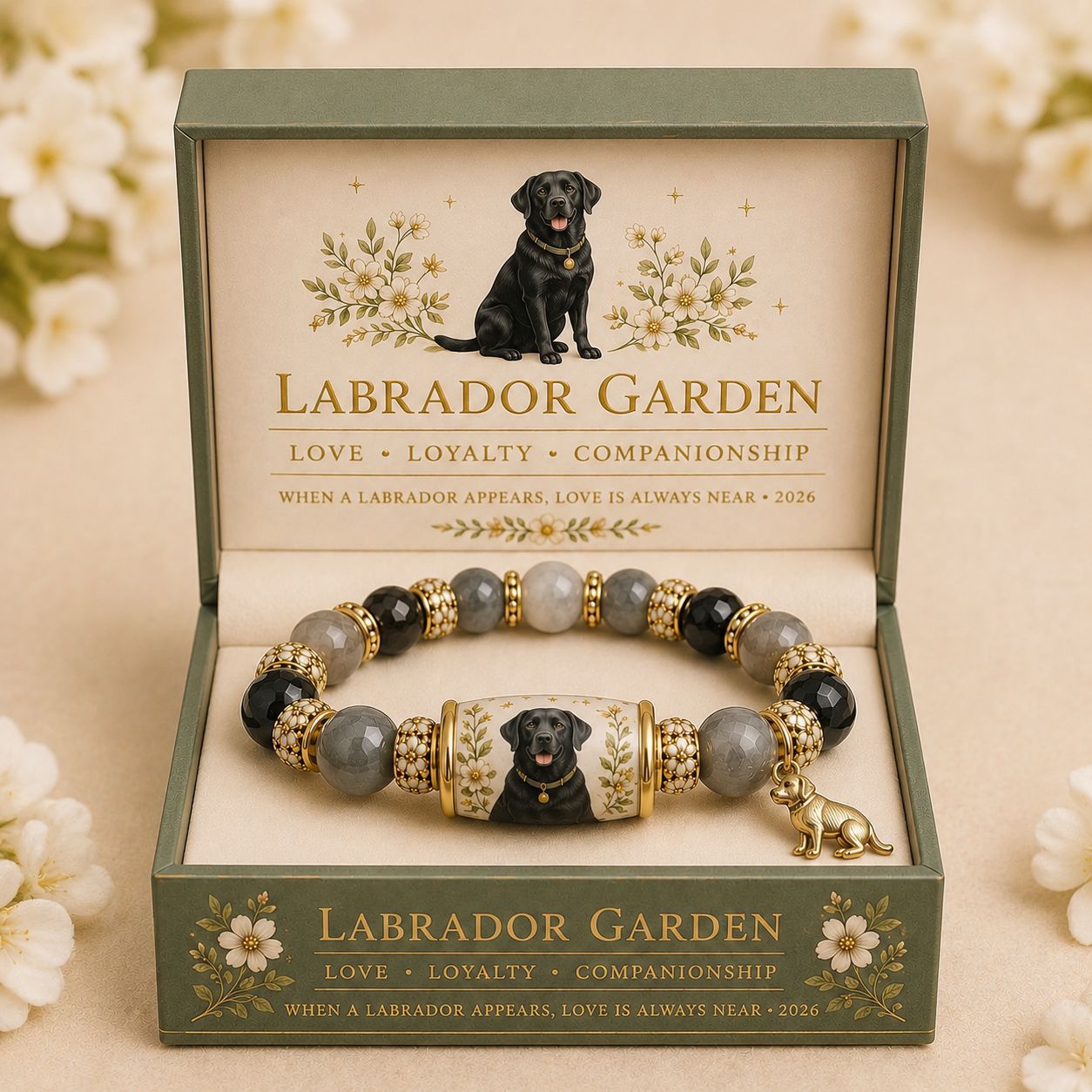 New crystal handmade bead Labrador companion bracelet memorial bracelet 2